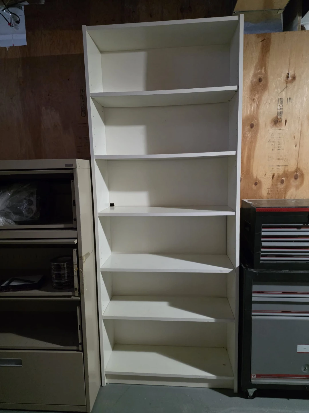 White 5-Shelf Bookshelf