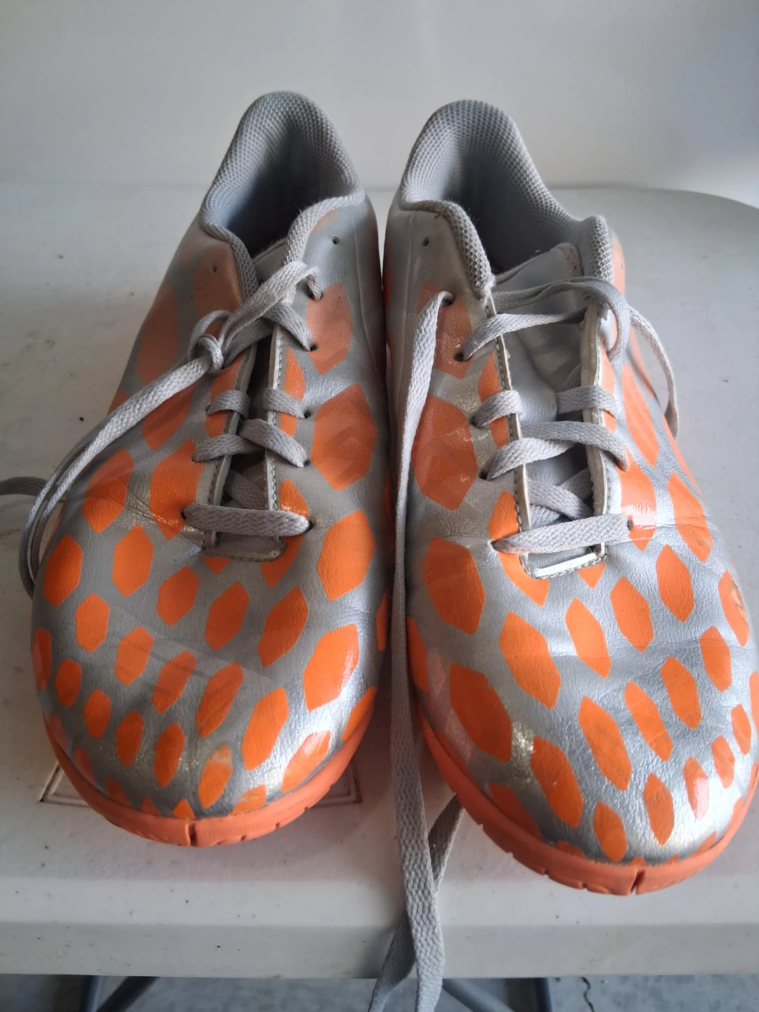 Adidas Soccer Cleats - Silver/Orange size 10 woman's indoo - photo 5