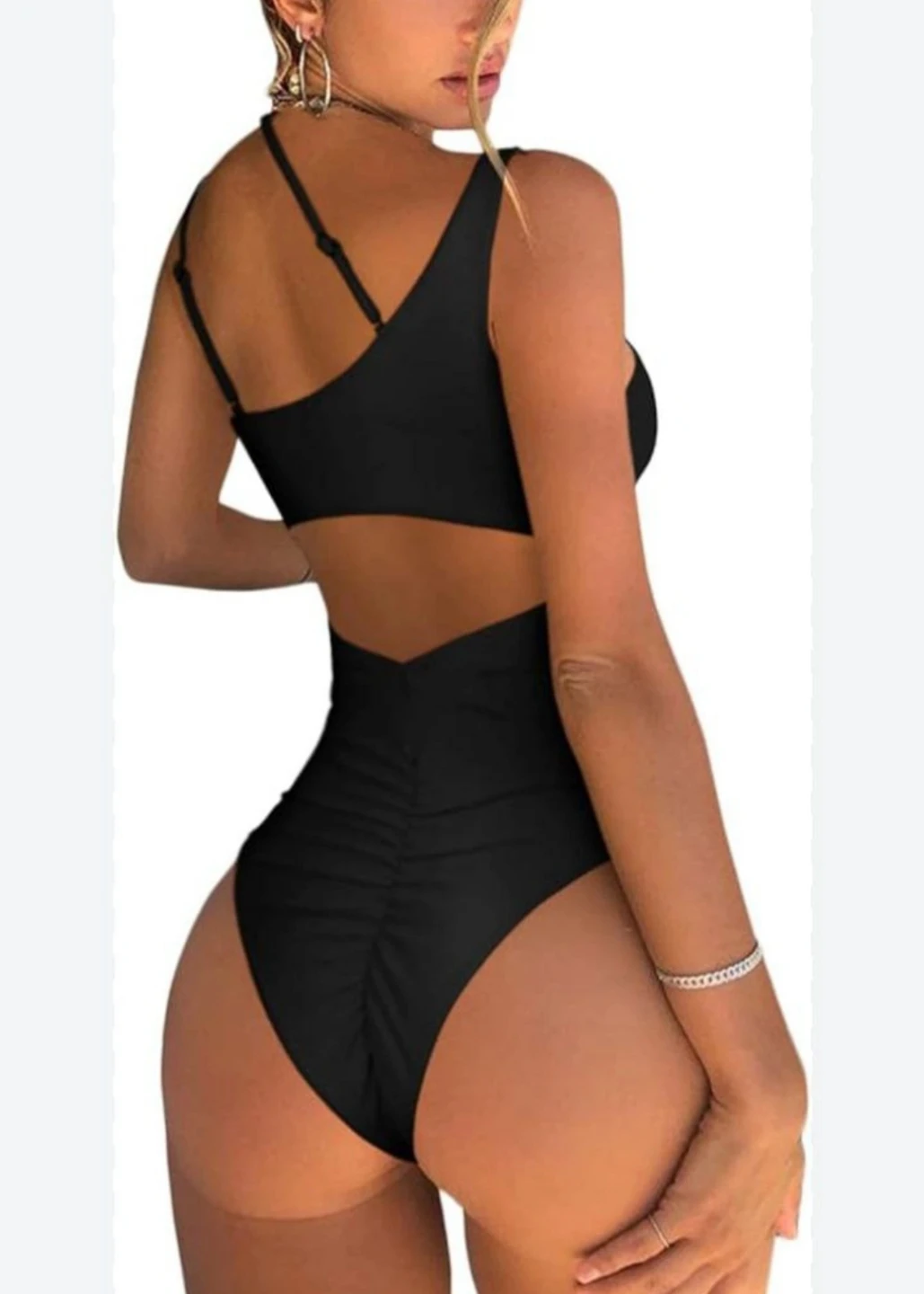 New black bathing suit bikini hybrid