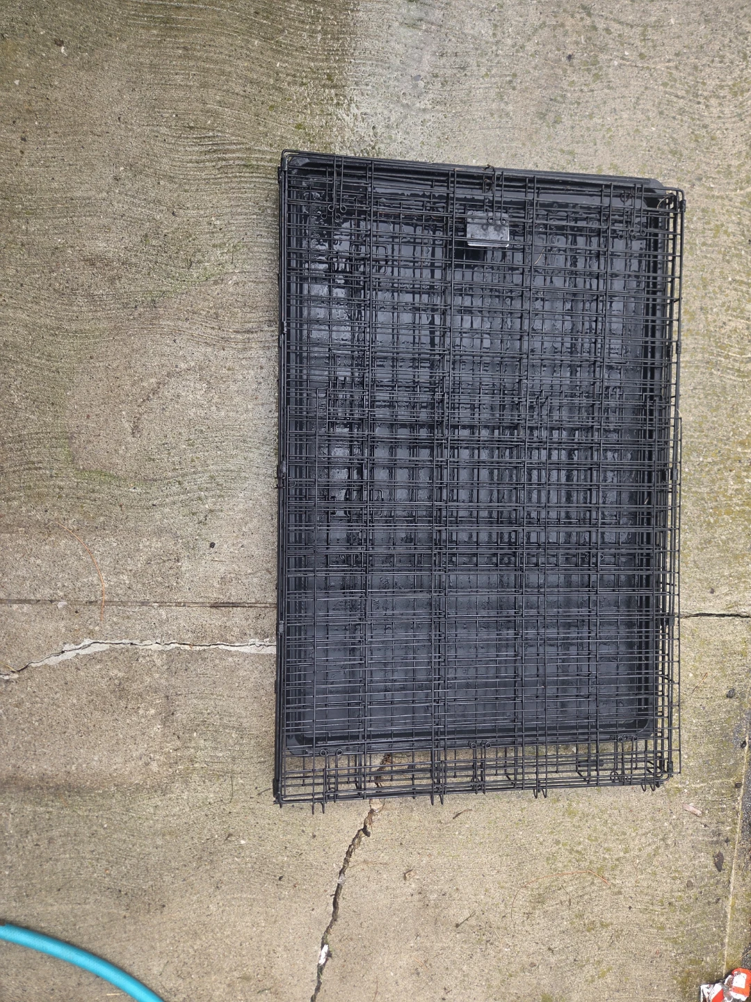 Black Wire Pet Dog Crate with Tray