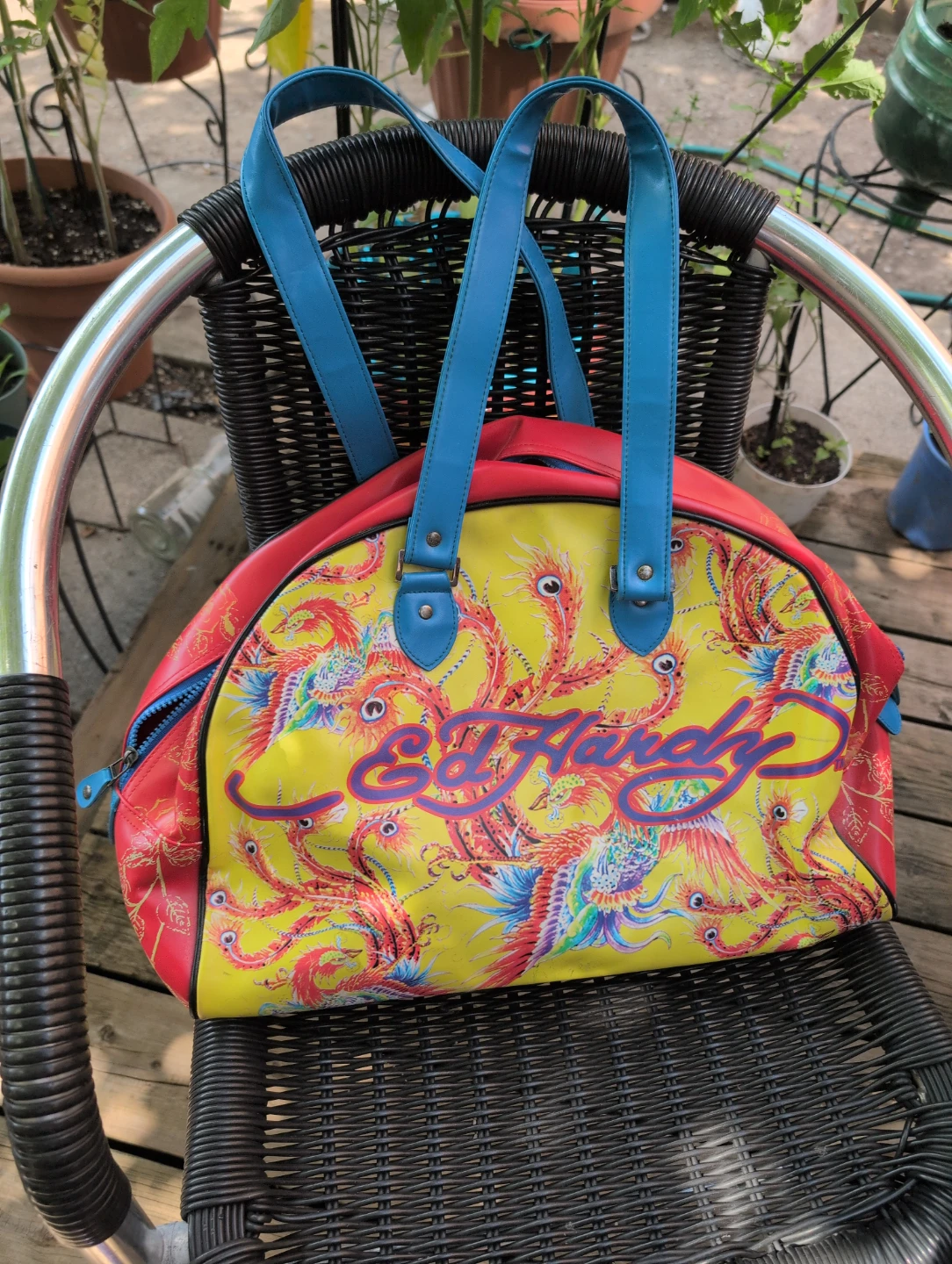 Ed Hardy Red Dragon Tote Bag