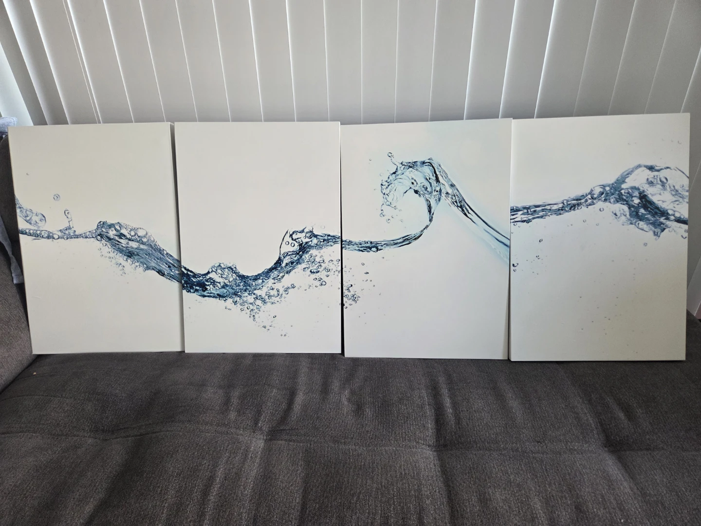 Set of 4 Water Wave Canvas Prints - photo 2