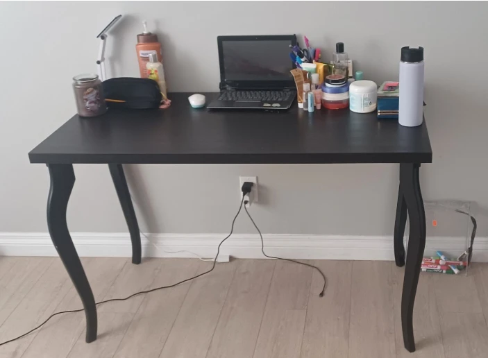 Black Accent Desk / dining table 4×2 Feet