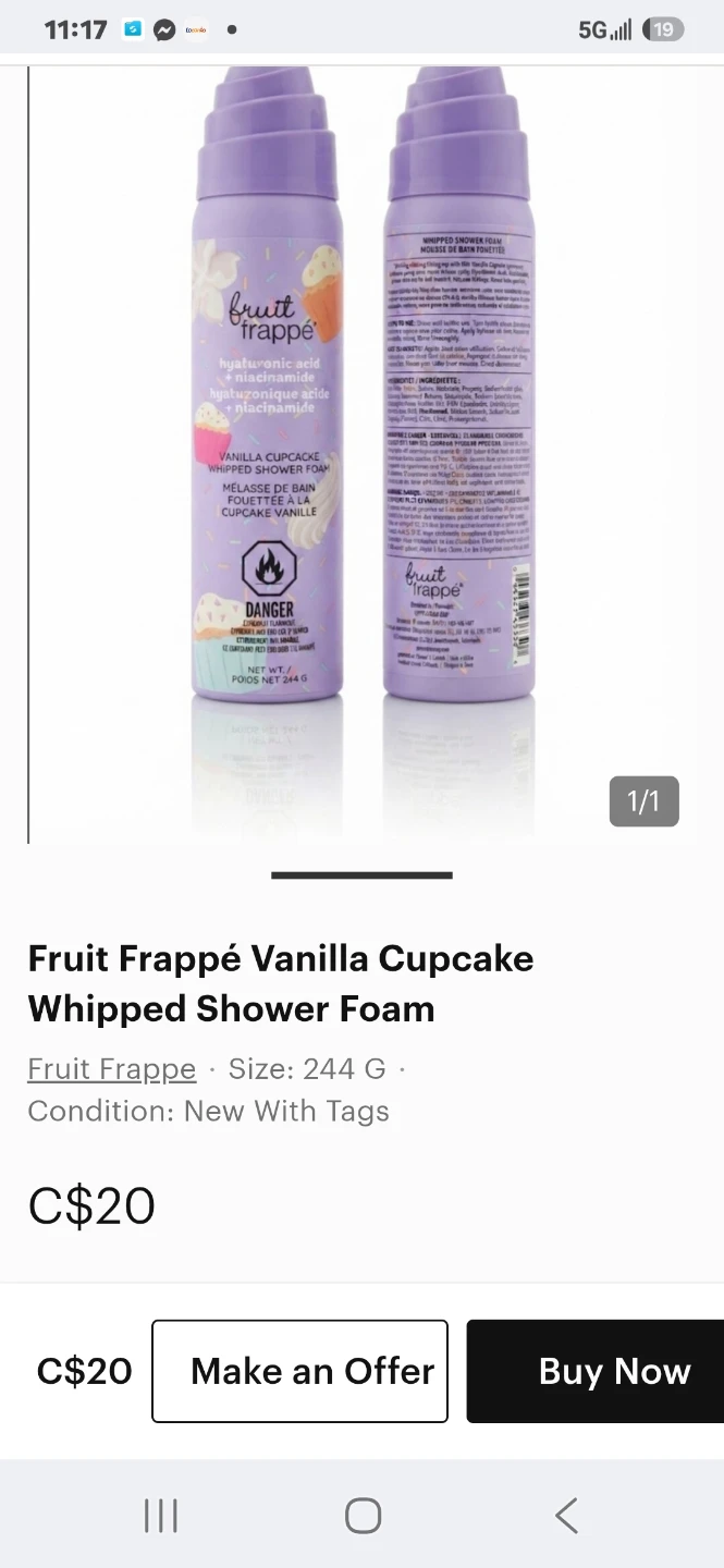 Fruit Frappé Cherry Whipped Shower Foam 244g