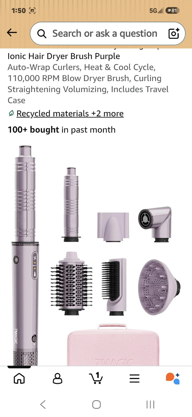 7MAGIC ,NEW Hair Dryer Brush & Styling System with Travel Case - photo 5