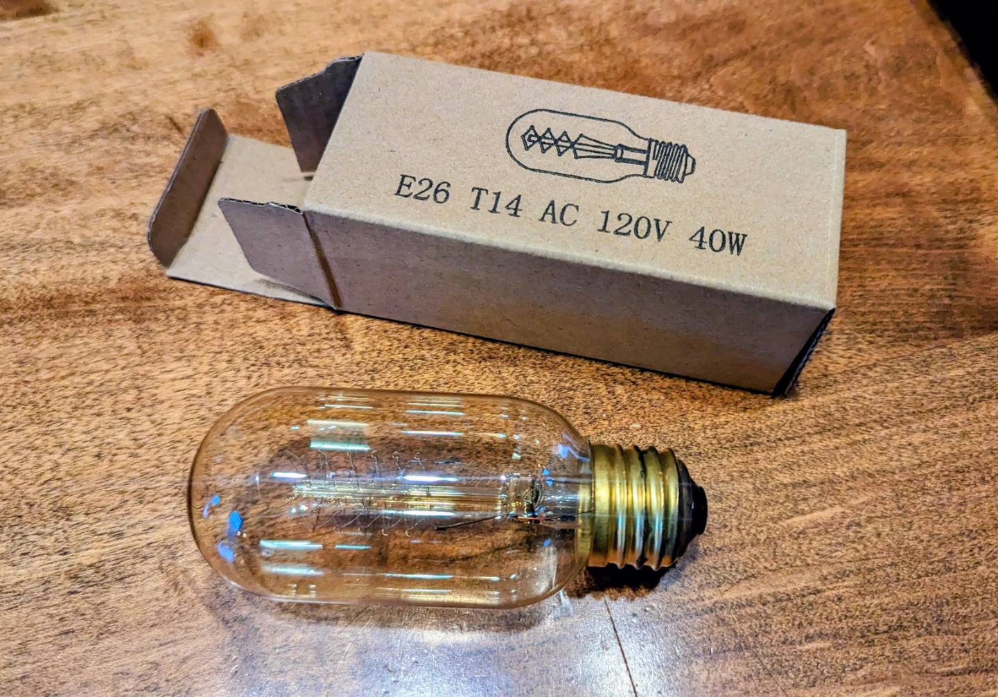 40W Incandescent E26 T14 120V Clear Glass Bulbs - 12 in total - photo 2