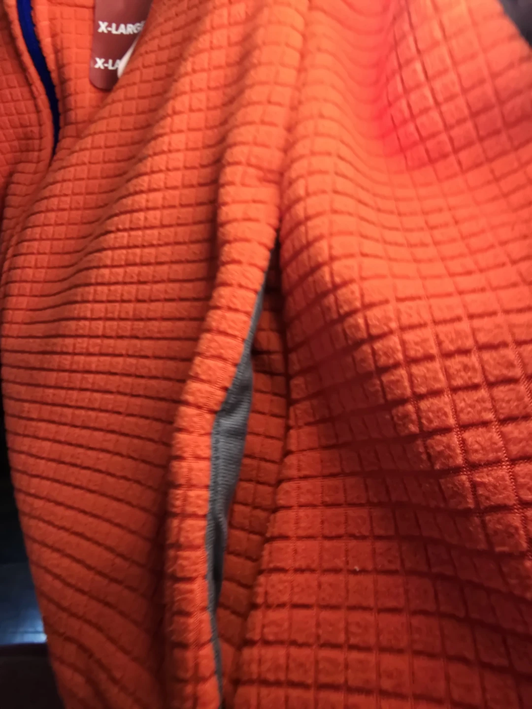 Lands' End Orange Fleece Jacket - X-Large