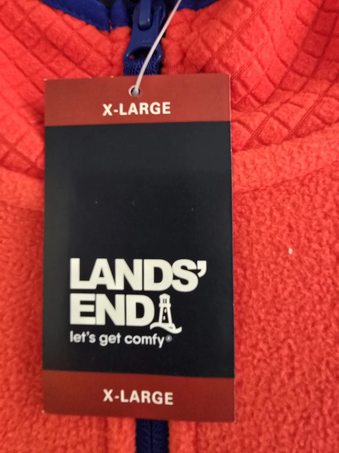 Lands' End Orange Fleece Jacket - X-Large - photo 2