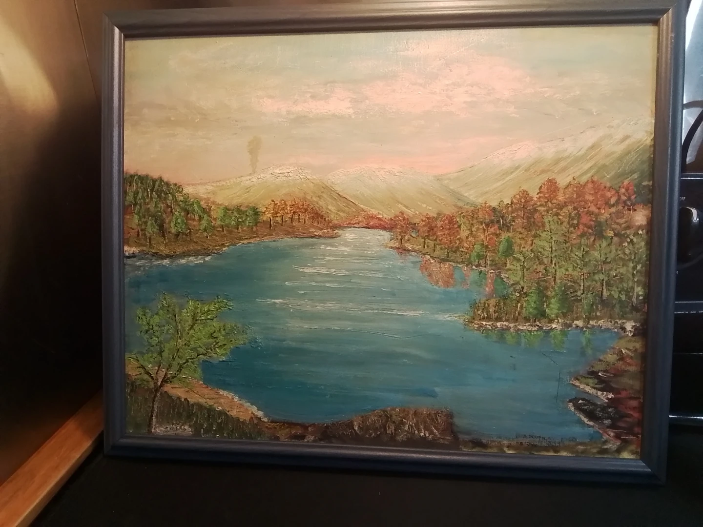 Vintage 1968 Mid-Century Landscape Oil – Signed J.A. Rupkay