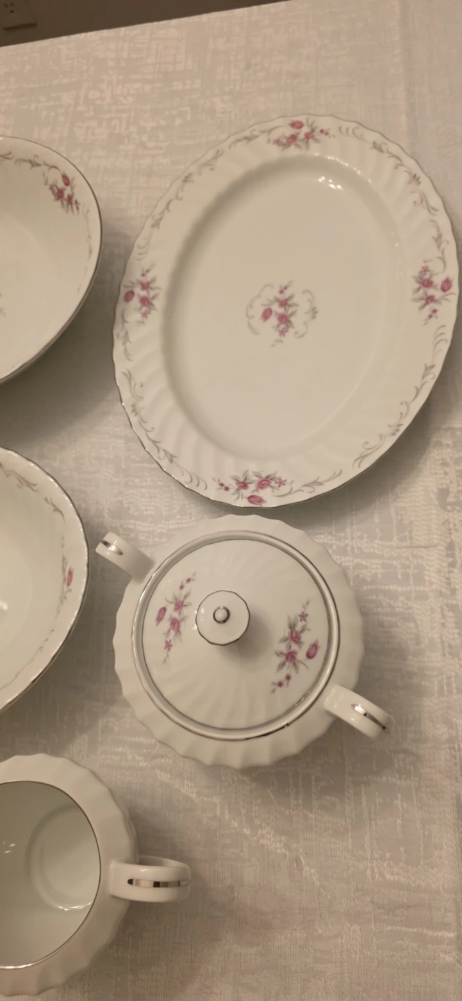Fine China Chateau Rose Serving Dish Set 5 pieces - photo 5