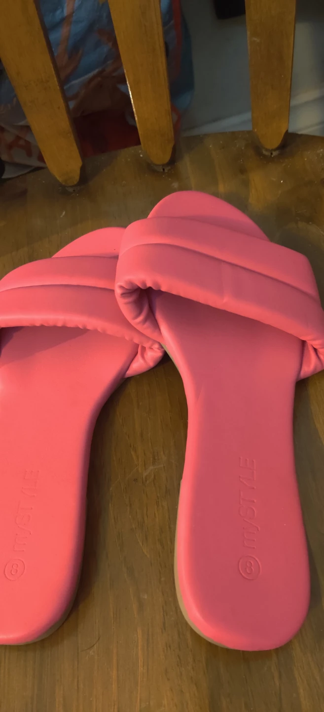 Pink Padded Slide Sandals size 8 - photo 4