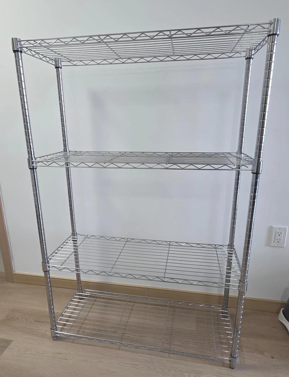 Chrome Wire Shelving Unit - 4 Tier