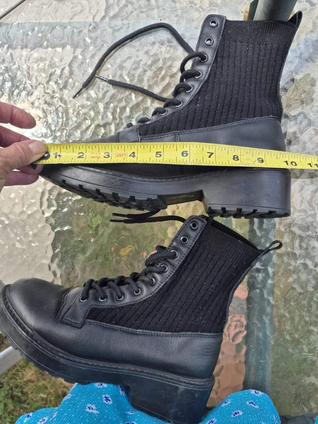 Steve Madden Black Lace-Up Sock Boots - Size 8.5 - photo 5