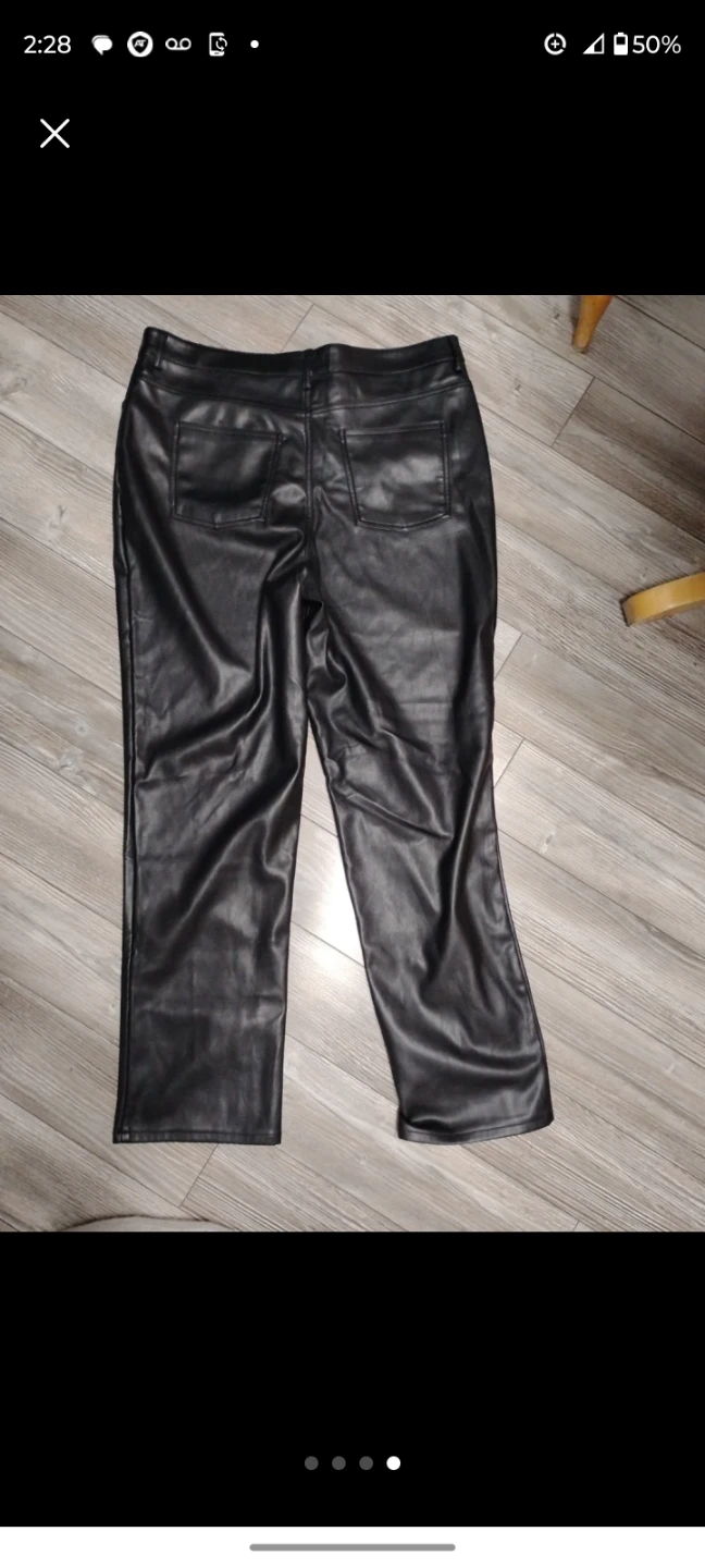 Fabletics Black Faux Leather Pants Size 2X - photo 2