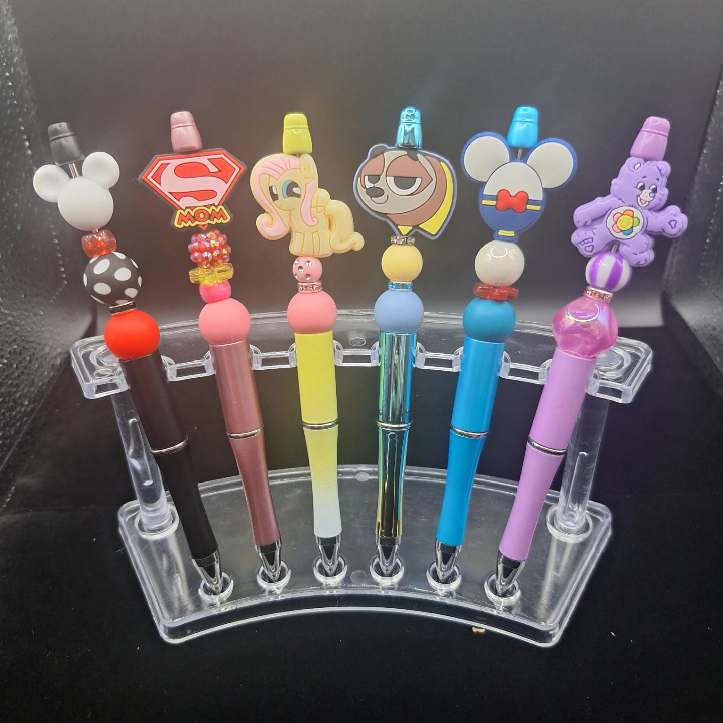 Assorted Character Beaded Pens