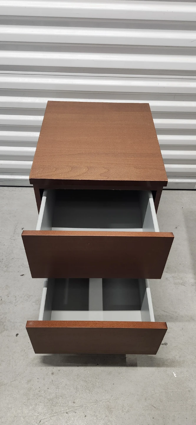 Brown 2-Drawer Nightstand - photo 2