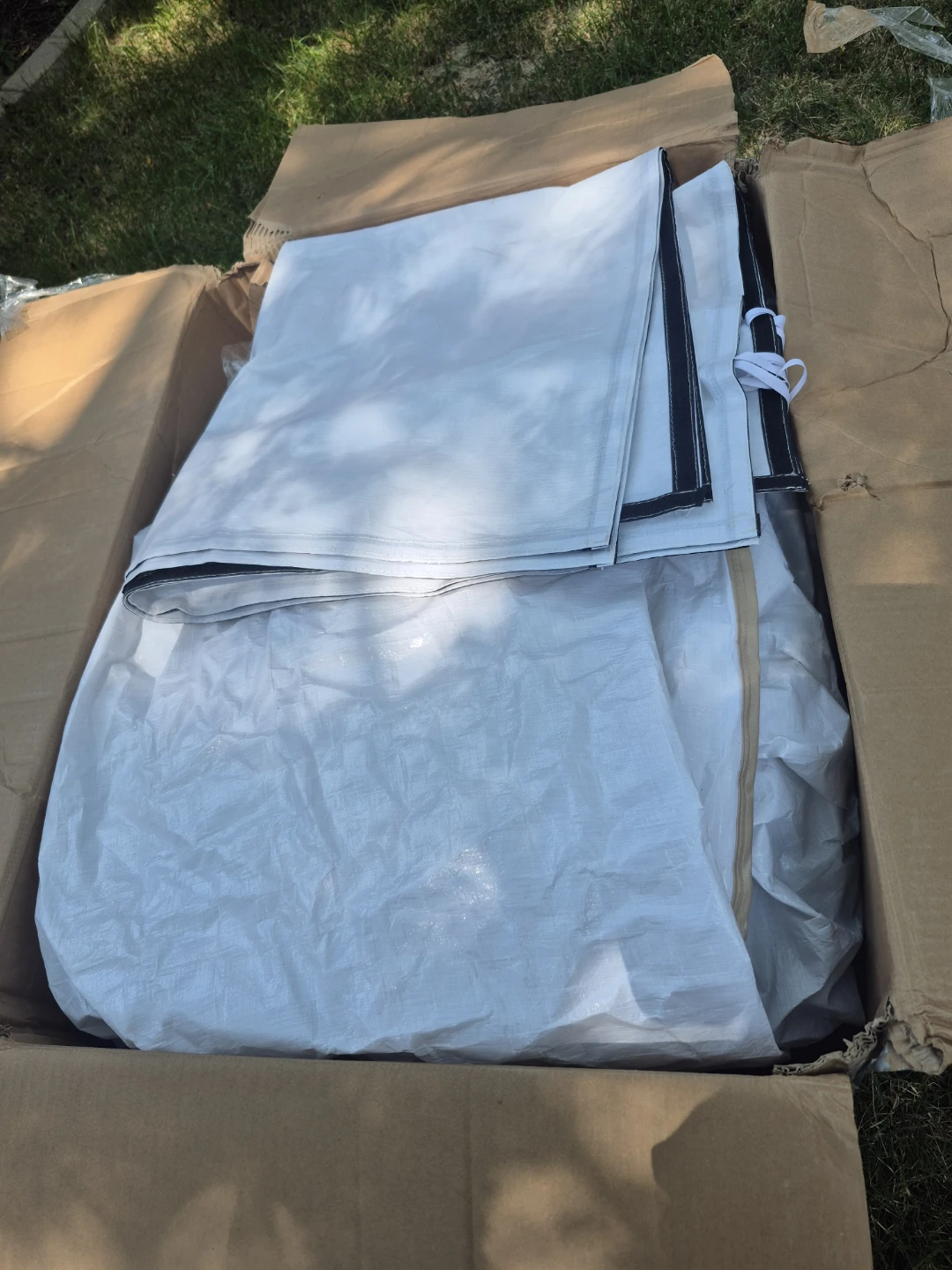 White Canopy Cover with Mesh Windows