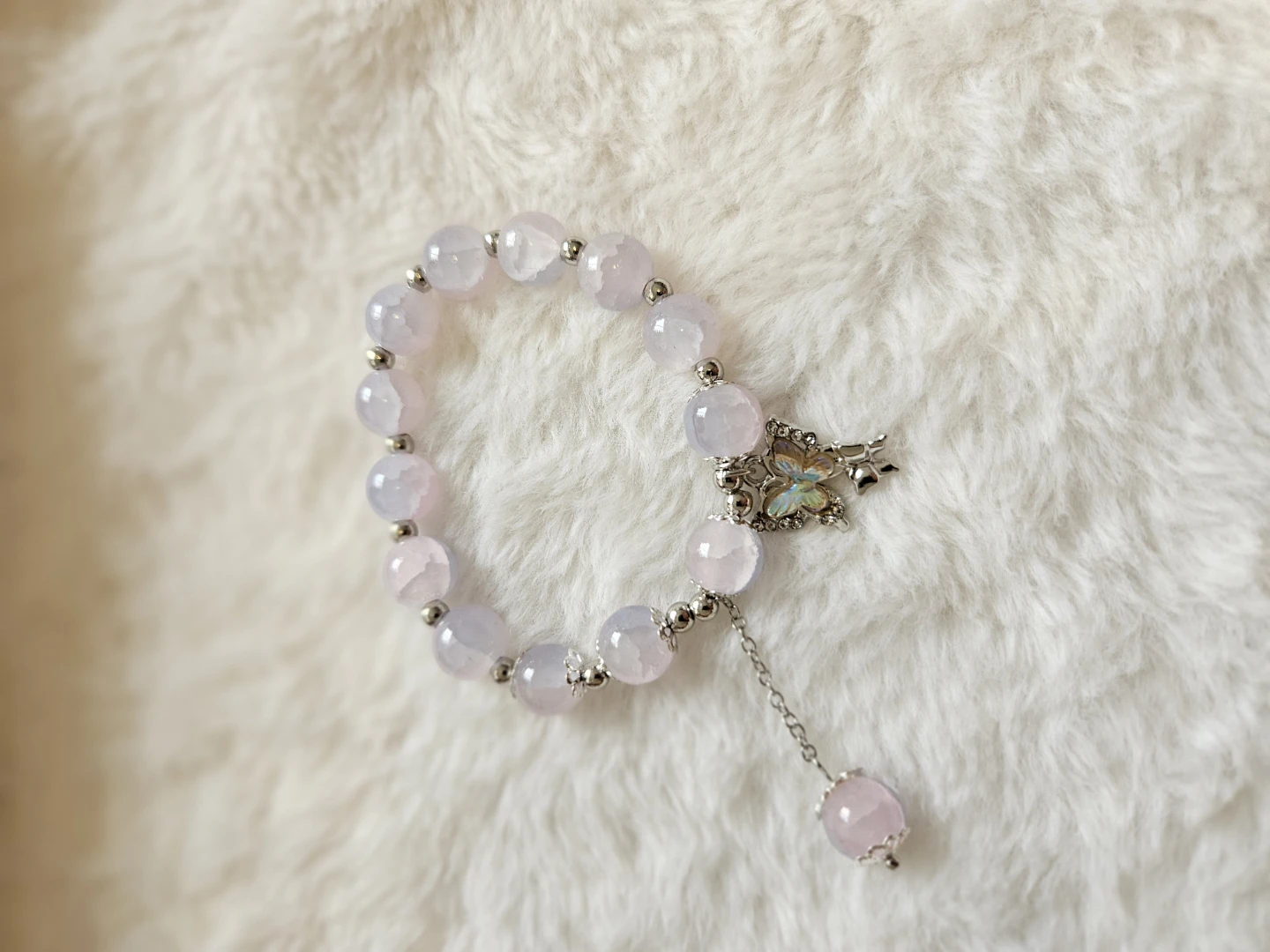 Beaded Stretch Bracelet with Charms - photo 4