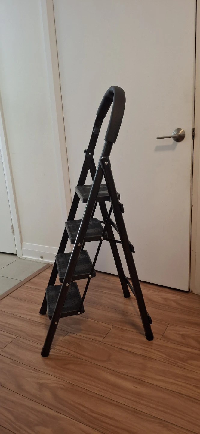 4-Step Folding Step Stool Ladder with Handle - photo 2