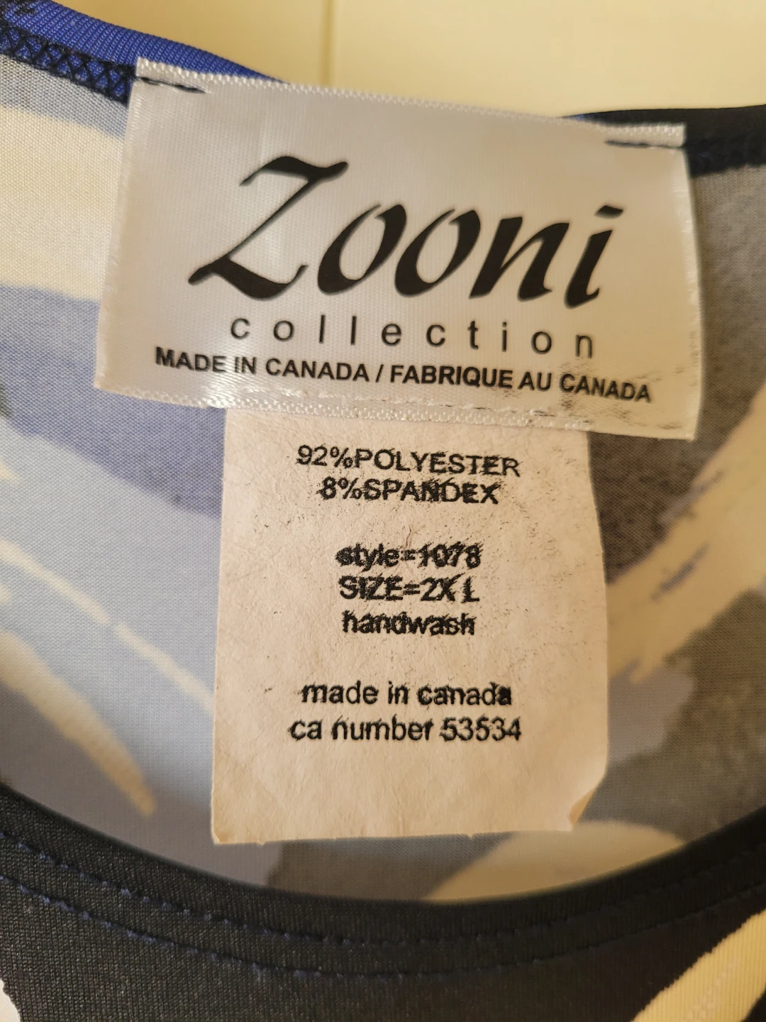 Zooni Collection Blue & White Swirl Dress - Size 2XL - photo 3