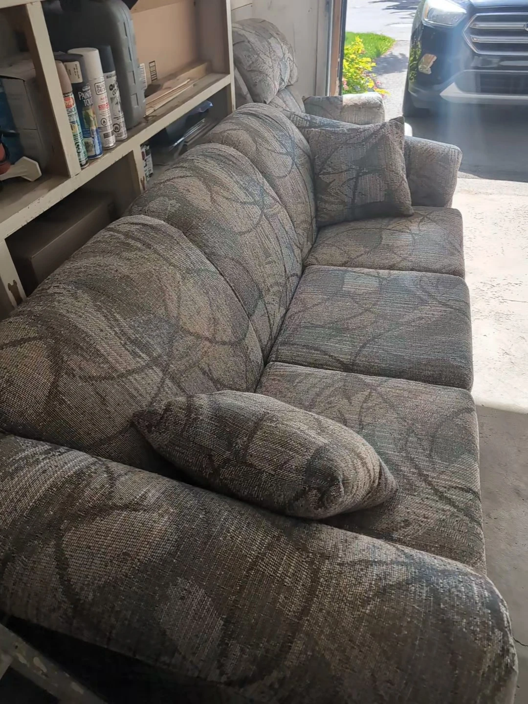 Like new sofa and matching recliner