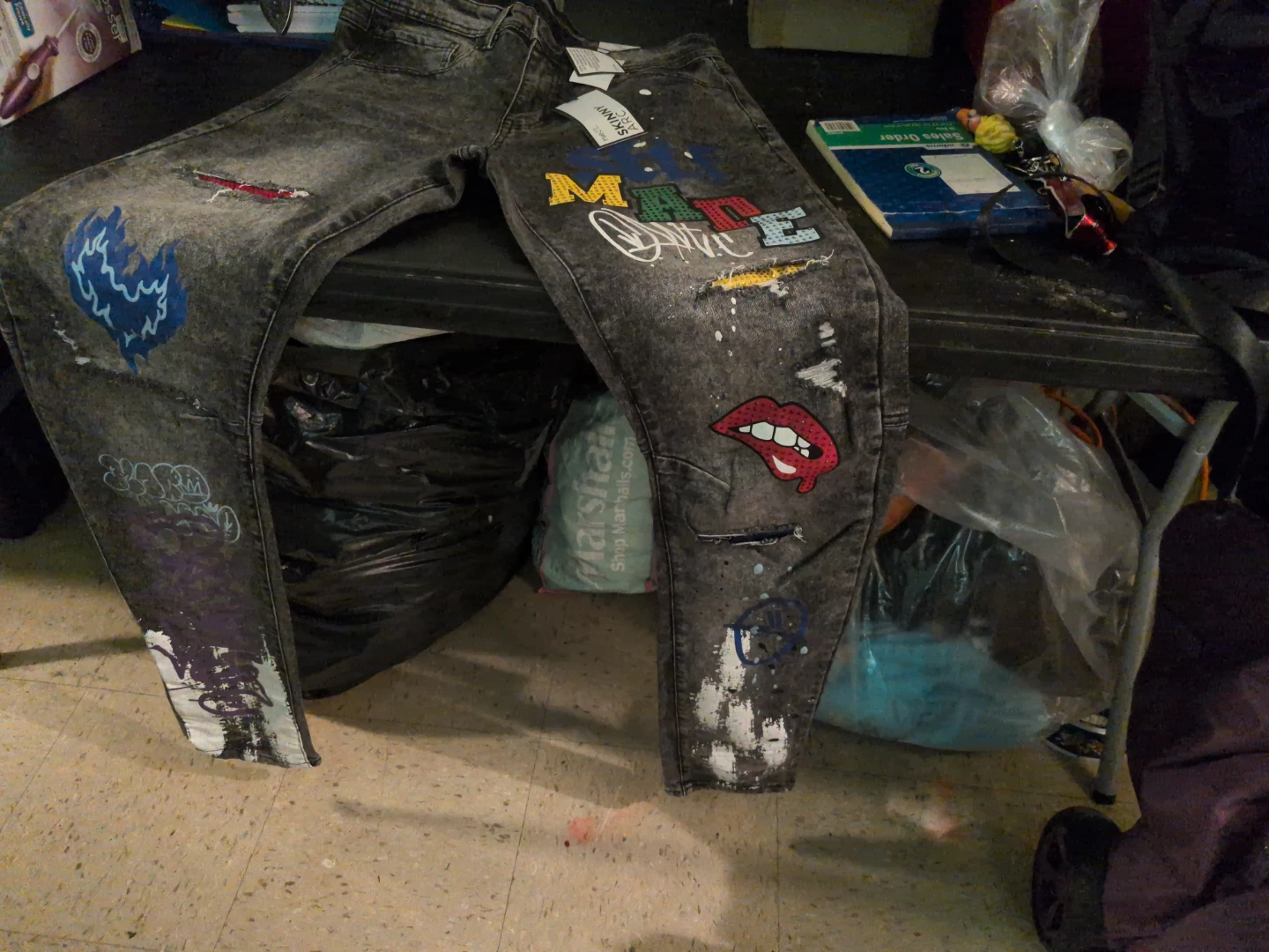 Men's Skinny Jeans - Graphic Design - photo 2