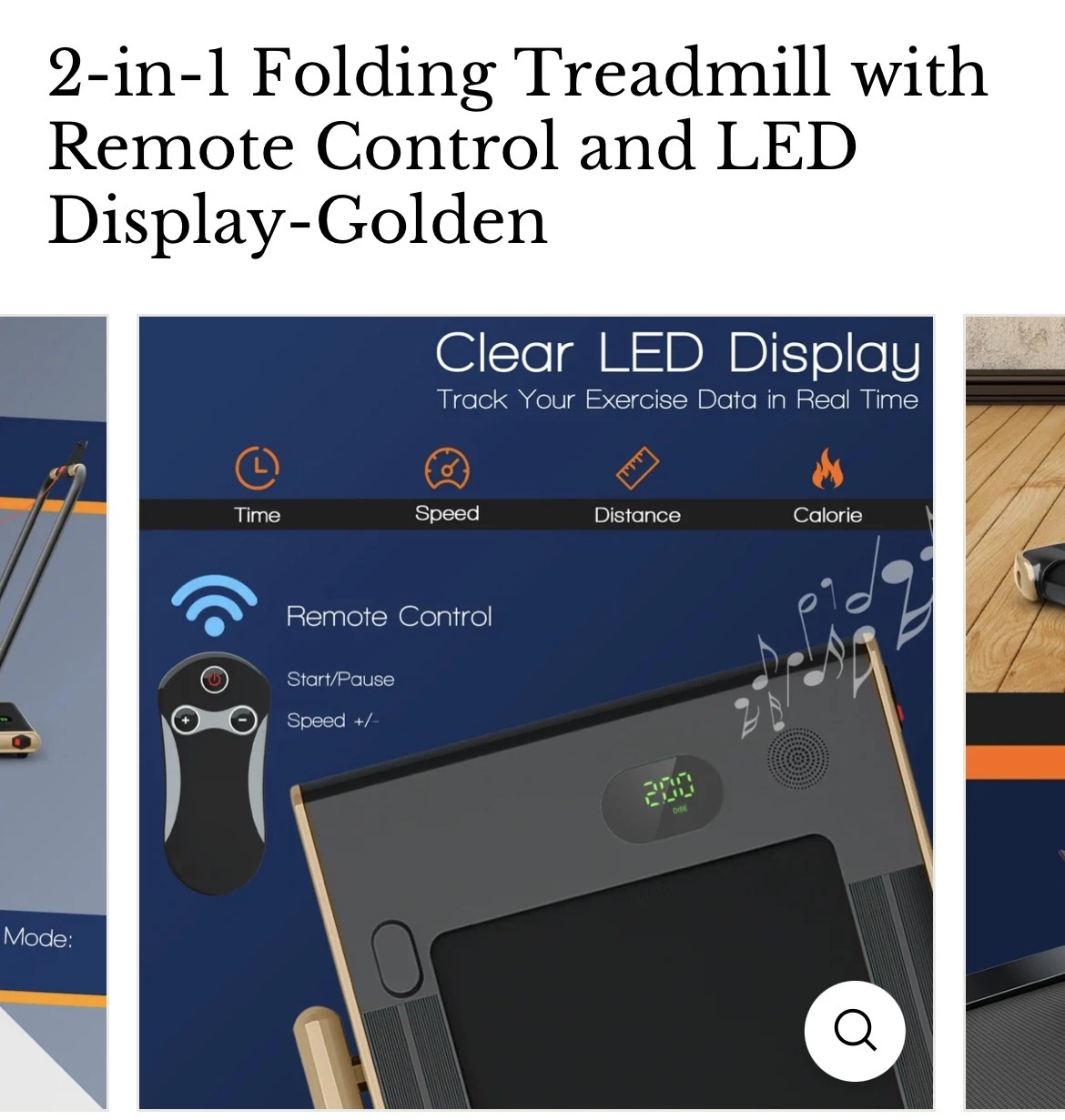 SuperFit 2-in-1 Folding Treadmill with Remote Control - photo 2