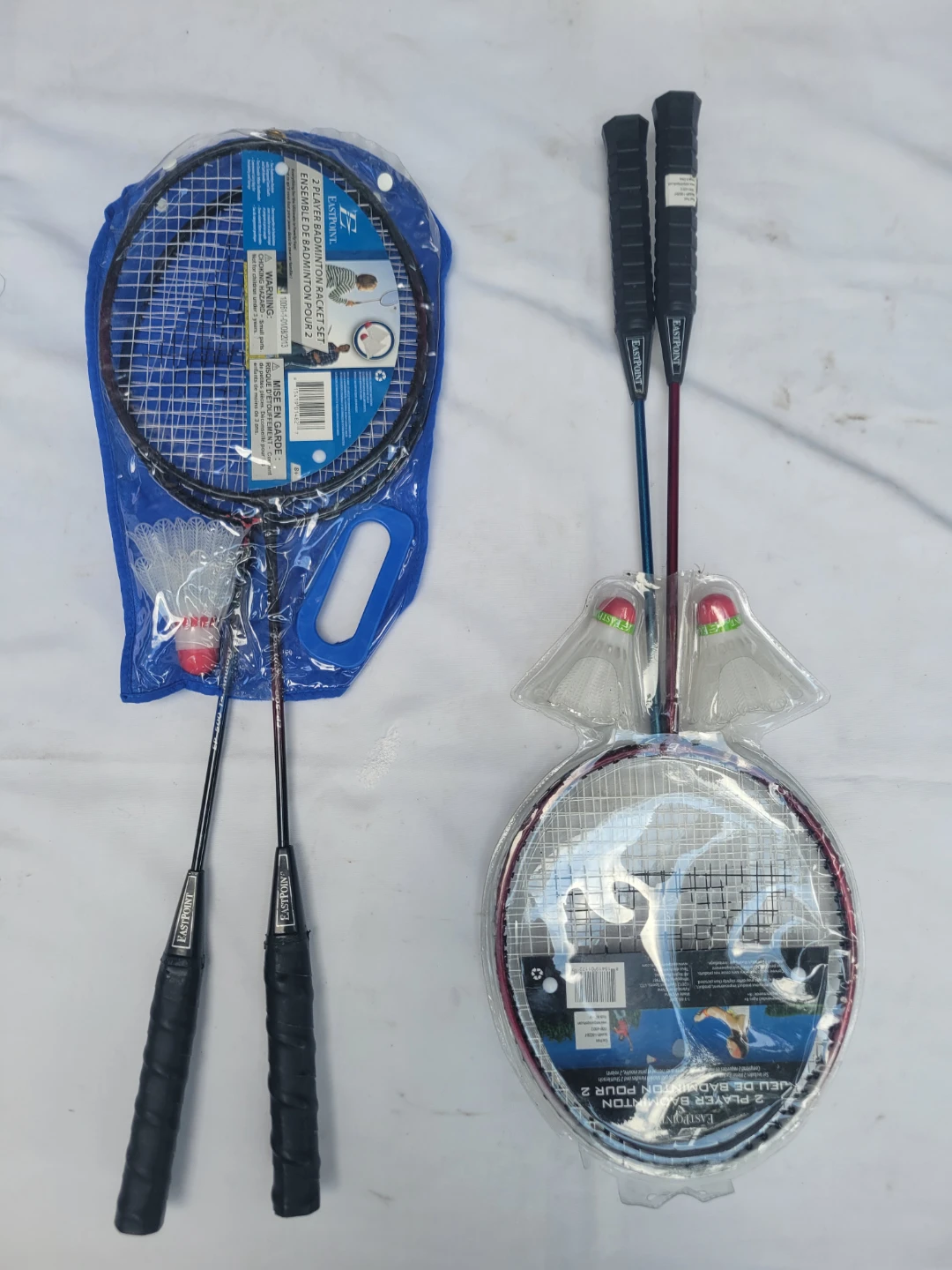 Set of 2 Badminton Rackets with Shuttlecocks
