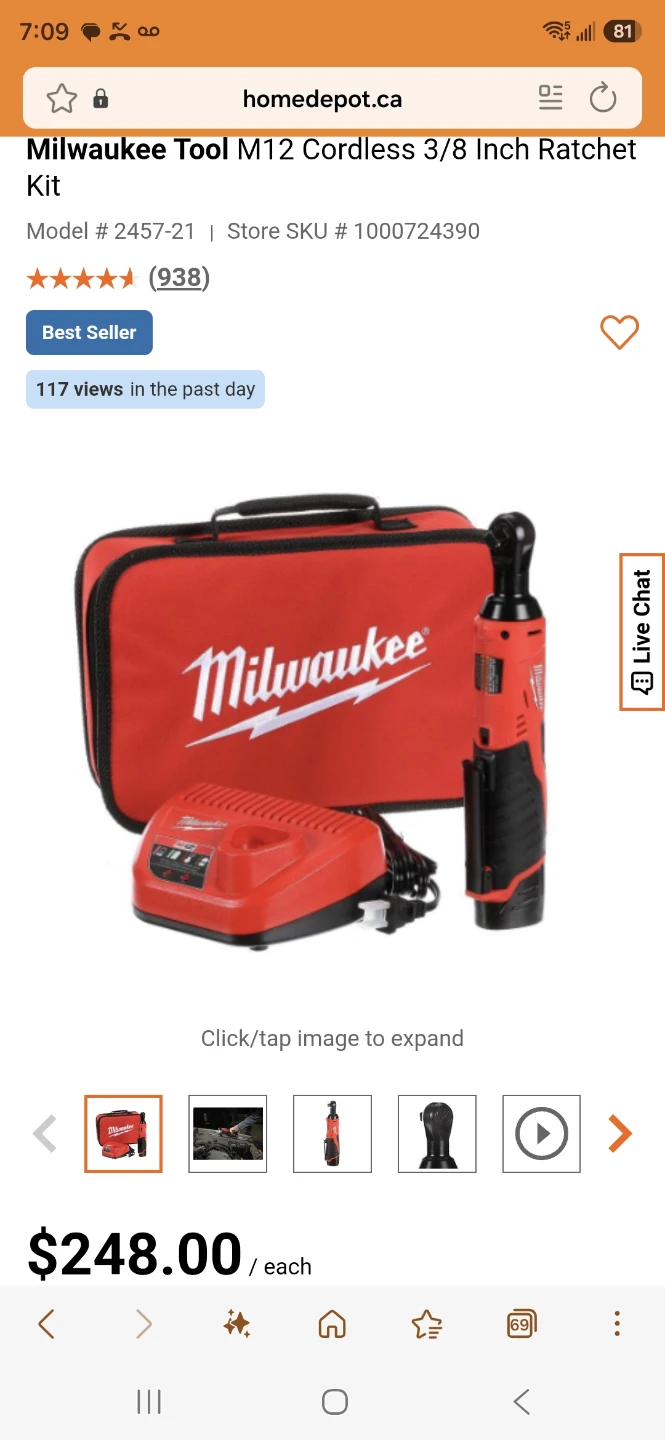 Ratchet Milwaukee M12 3/8" Ratchet Kit - photo 5