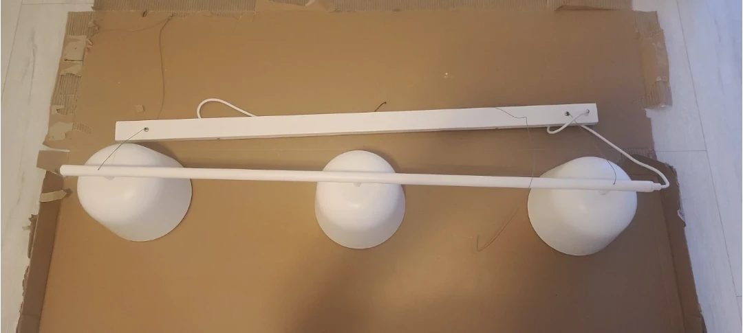 White 3-Light Bar Pendant Light Fixture