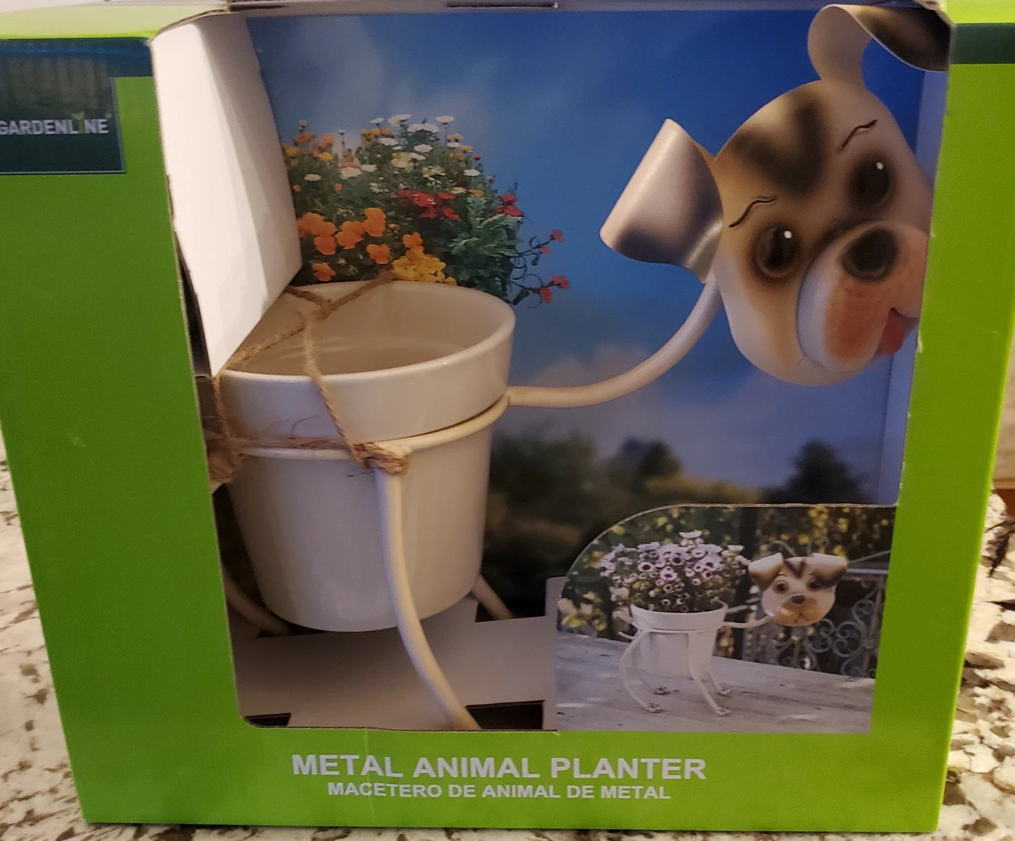 GardenLine Metal Animal Planter - Dog