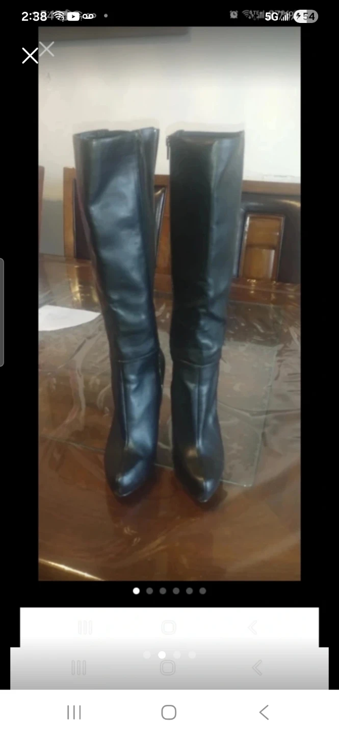 Black Knee-High Heeled Boots