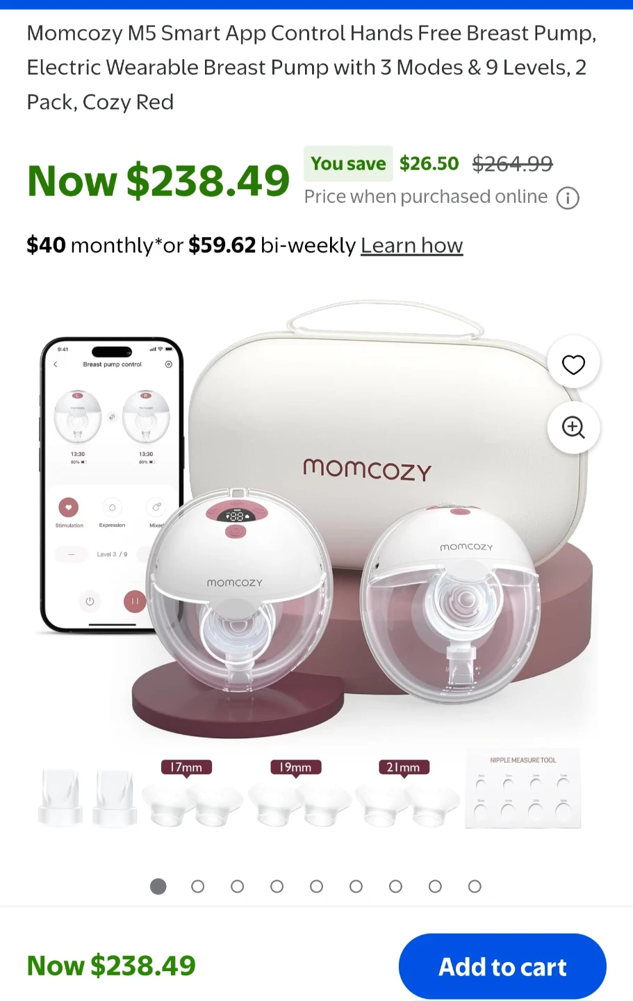 Momcozy MS Smart Wearable Breast Pump - photo 3