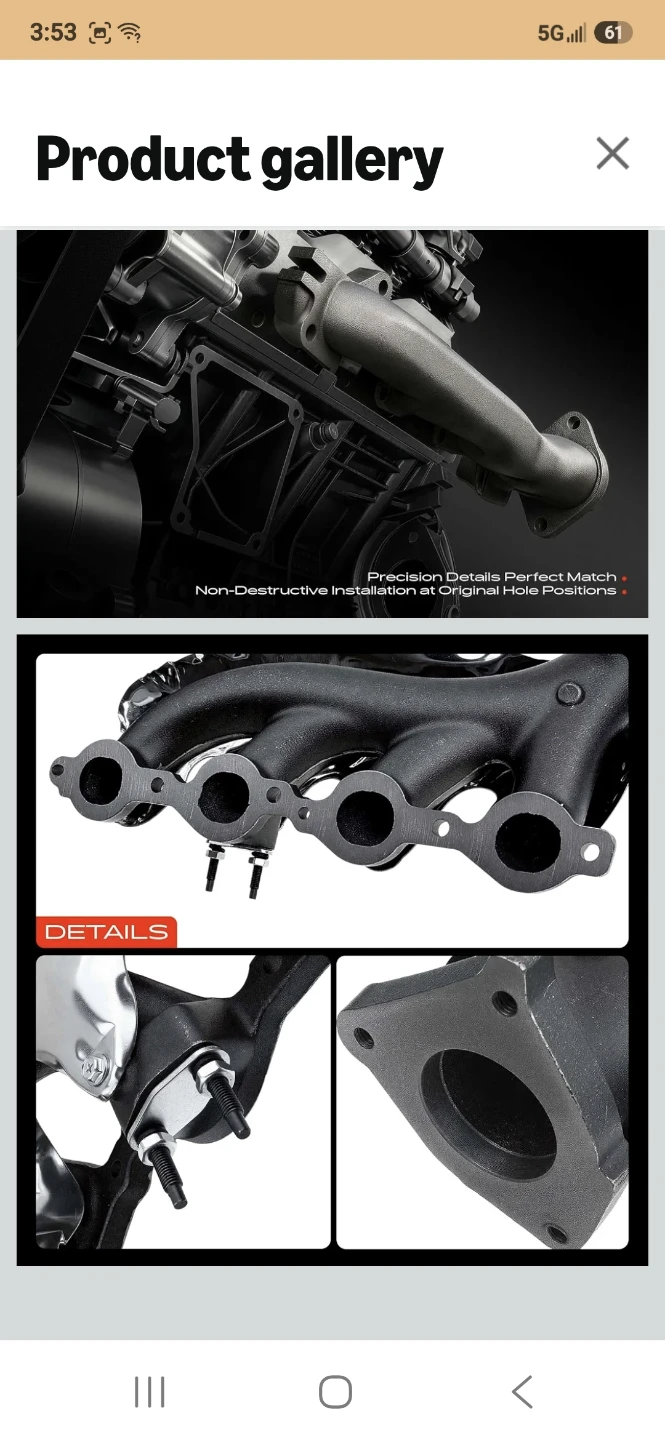 Driver's Side Exhaust Manifold Kit with Heat Shield