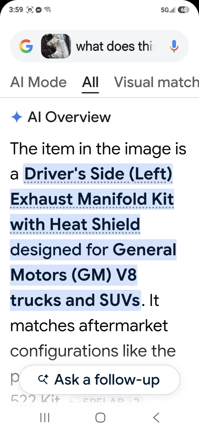 Driver's Side Exhaust Manifold Kit with Heat Shield - photo 2