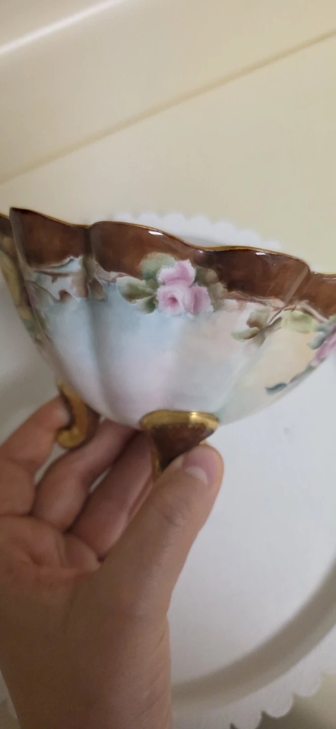 Hand painted 1907 porcelain bowl - photo 5