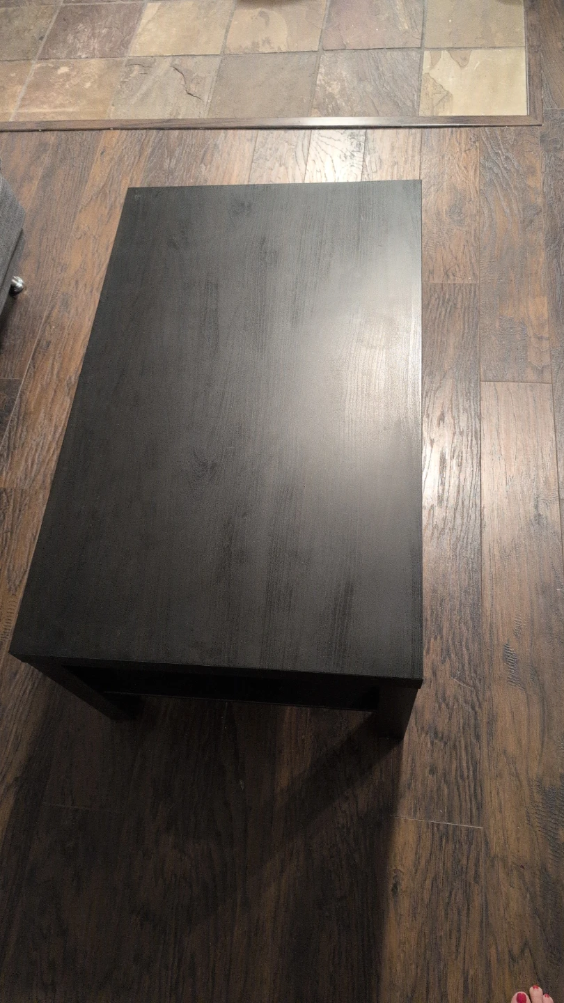 Black Coffee Table with Shelf - photo 2