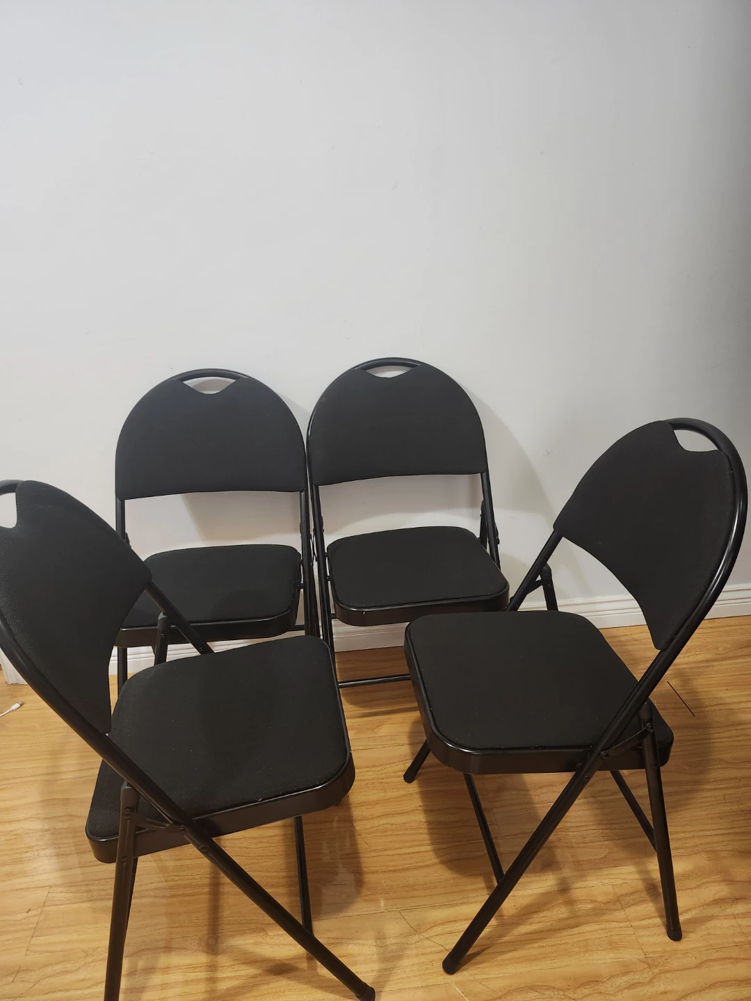 Set of 4 Black Folding Chairs