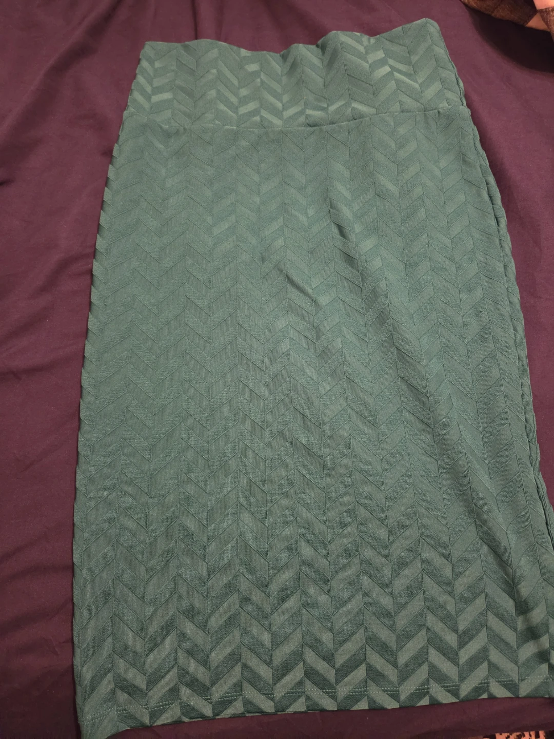 Green Chevron Pencil Skirt - photo 4