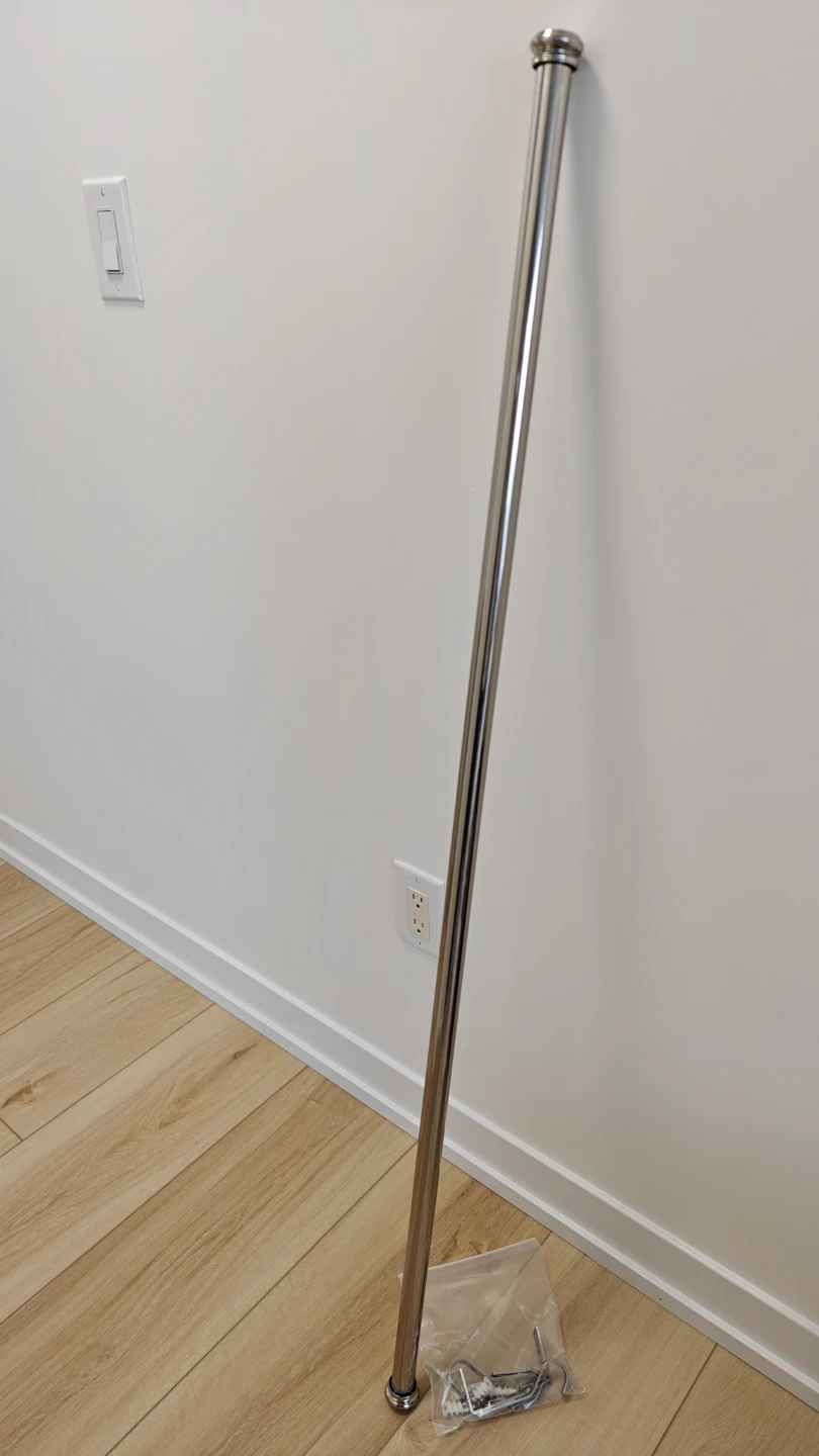 Stainless Steel Extendable Curtain Rod with Mounting Hardware