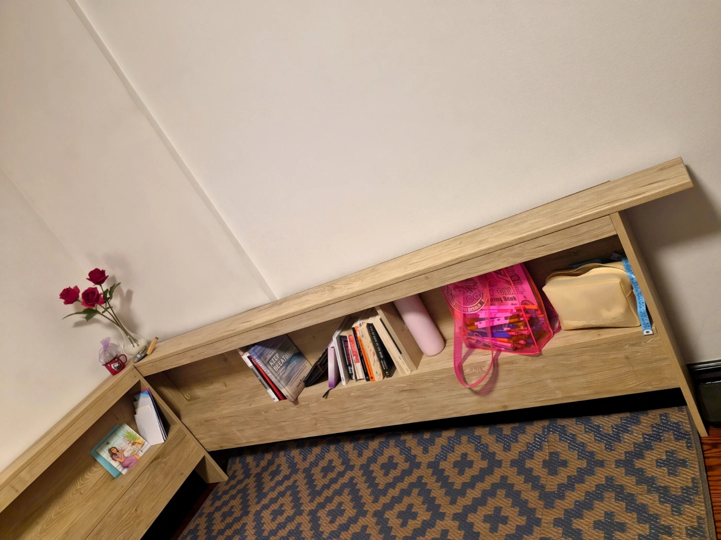 Wooden Bedside Shelf Unit - photo 2