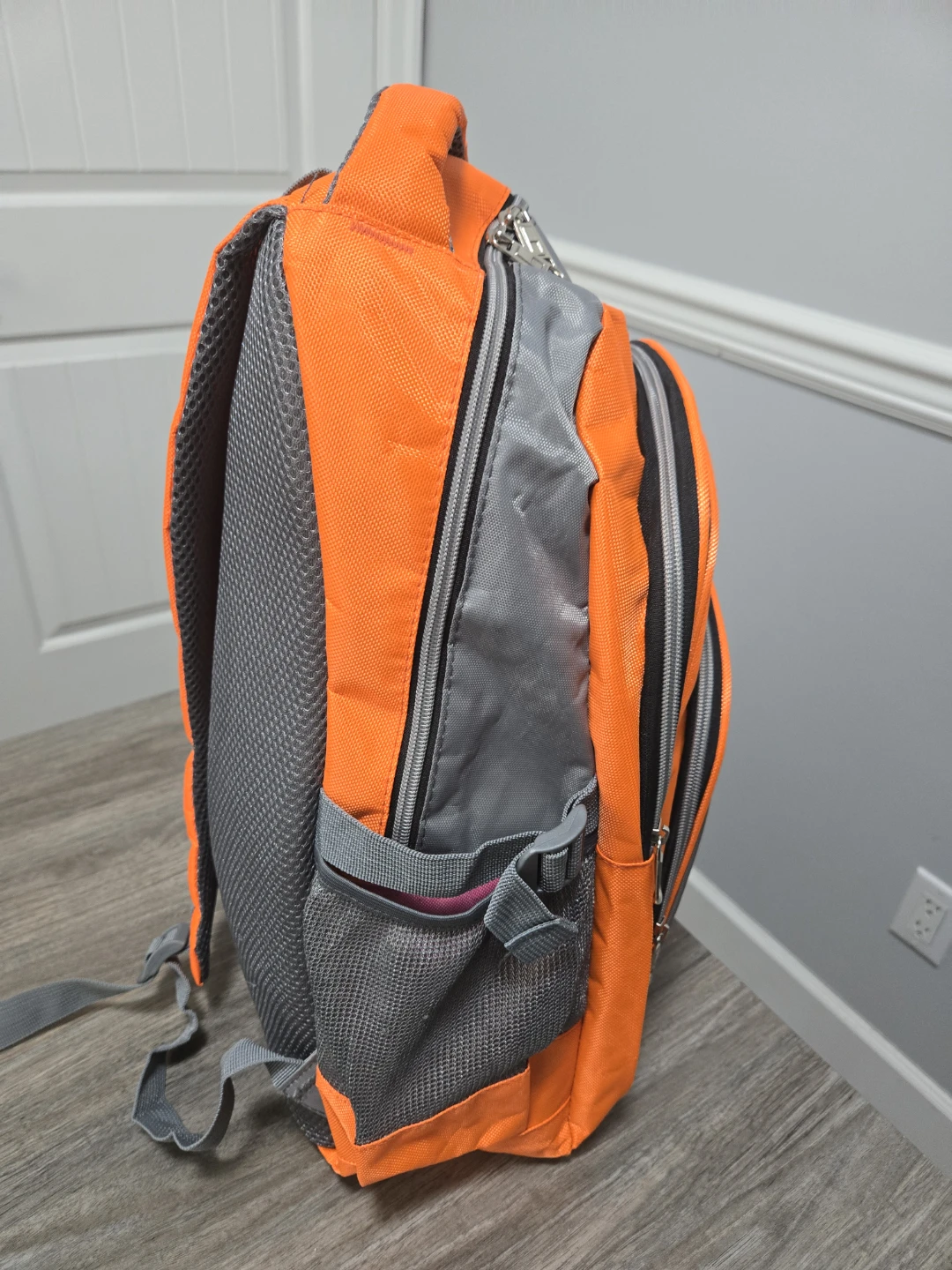 Bikali Fashion Orange and Grey Backpack - photo 3