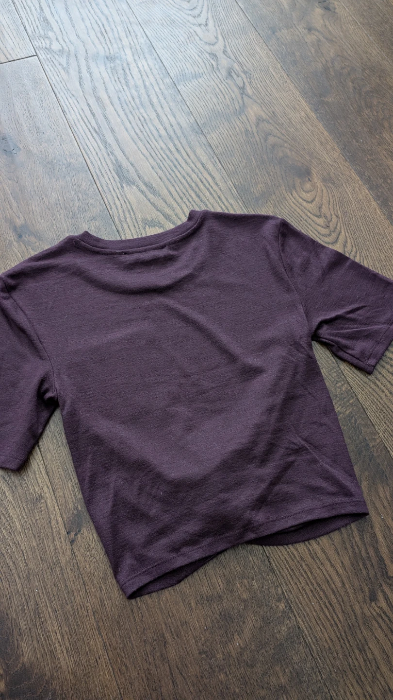 Aritzia Wilfred Free Subah Burgundy Twist Front Top - Size S - photo 4
