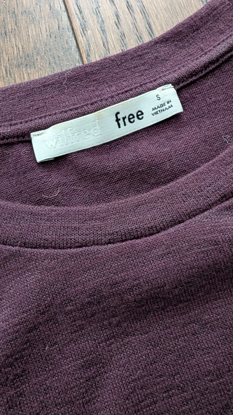 Aritzia Wilfred Free Subah Burgundy Twist Front Top - Size S - photo 5