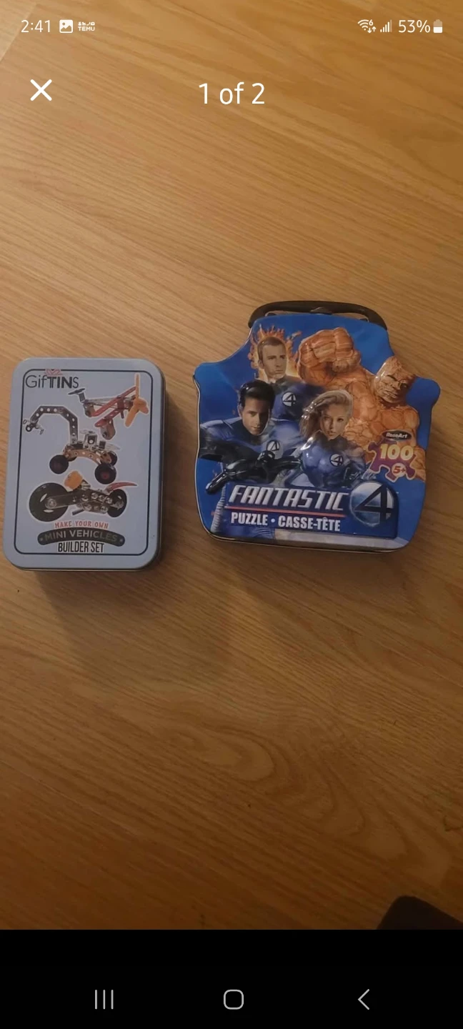Giftins Mini Vehicles Builder Set & Fantastic 4 Puzzle