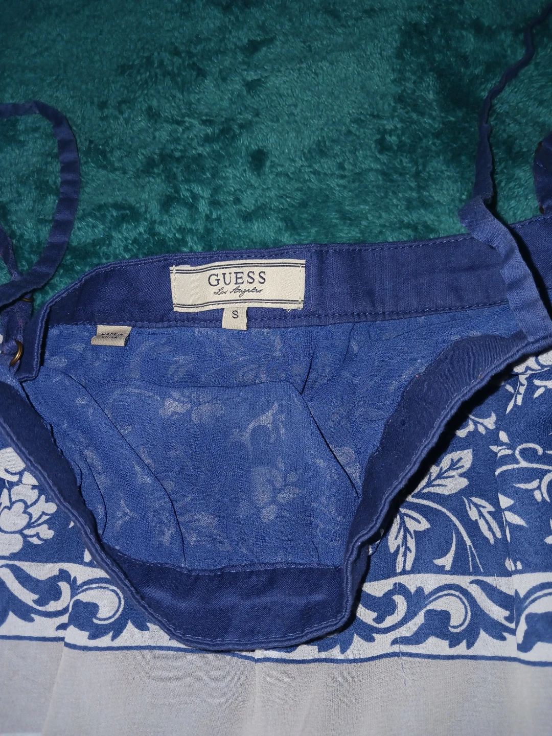 GUESS Women's Blue & White Floral Print Dress - photo 3