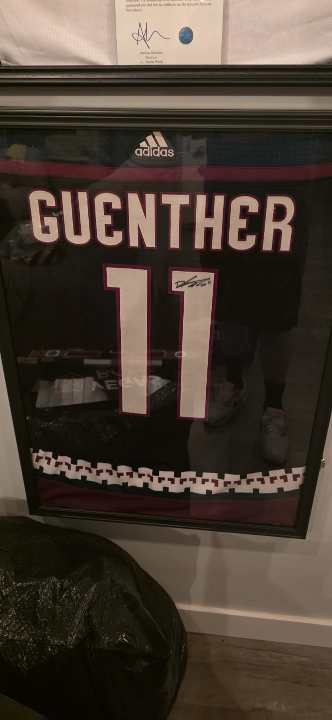Signed Dylan Guenther #11 Arizona Coyotes Framed Jersey