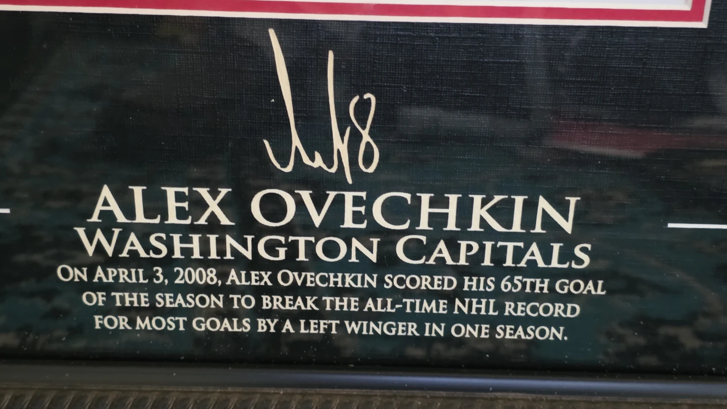 Alex Ovechkin Washington Capitals . NHL L WING 65 GOAL RECORD - photo 3