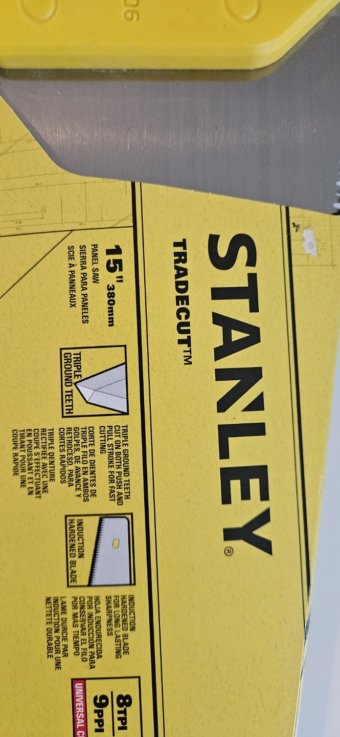 Stanley Tradetcut panel saw. 15-inch (380mm) blade. - photo 2