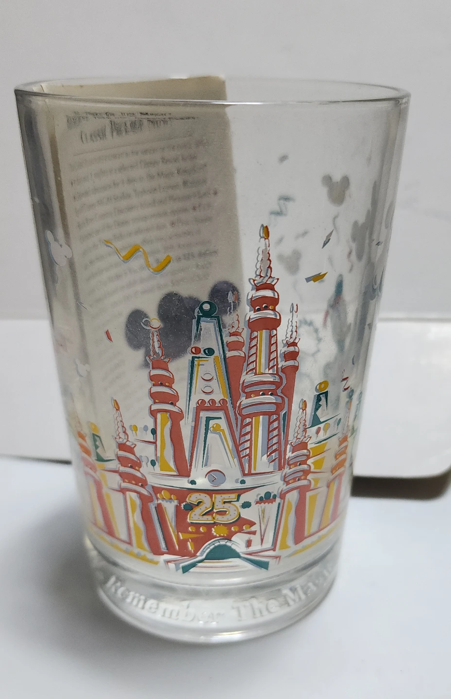 Disney World 25th Anniversary McDonald's Glass - photo 2